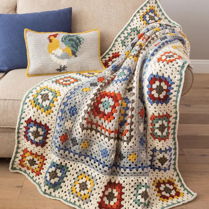 Granny Afghan & Pillow Crochet Pattern