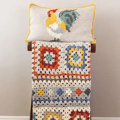 Granny Afghan & Pillow Crochet Pattern