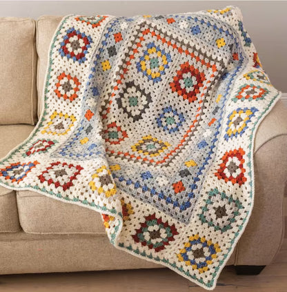 Granny Afghan & Pillow Crochet Pattern
